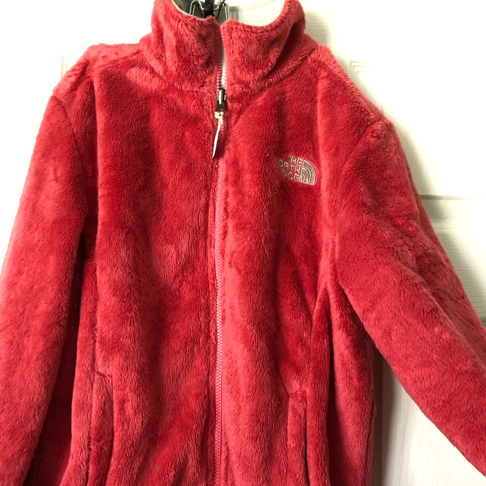 Hot pink north face jacket